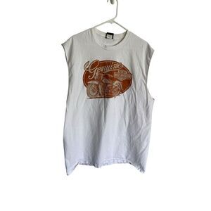 Harley Davidson Mens White Silvertone Colorado Graphic Sleeveless T-Shirt 2XL